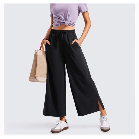A New Day Black Cropped Wide Leg Pants - Size XS - Picture 1 of 9